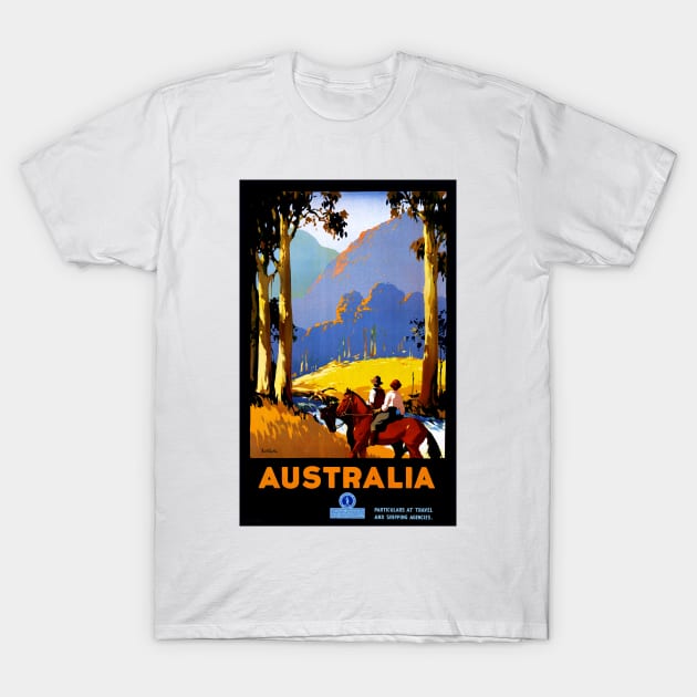 Vintage Travel Poster Australia T-Shirt by vintagetreasure